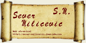 Sever Milićević vizit kartica